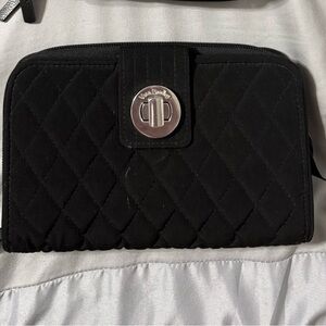 Vera Bradley Quilted Black Wallet
